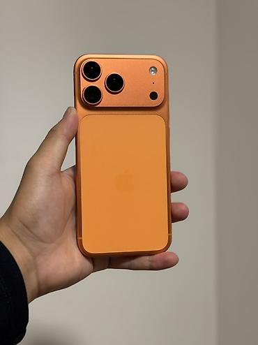 IPhone 17 Pro Max, Б/у, 256 ГБ, Оранжевый, Защитное стекло, Чехол, 92 %