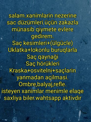 ambre balyaj v Azərbaycan | SAÇ USTALARI: Salam.xanimlarin nezerine sac düzümleri üçün zakazla münasib qiymete
