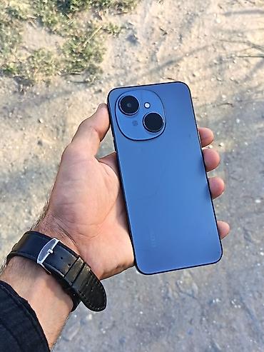 Мобильные телефоны: Tecno Spark Go, 128 ГБ, цвет - Синий, Отпечаток пальца — 1