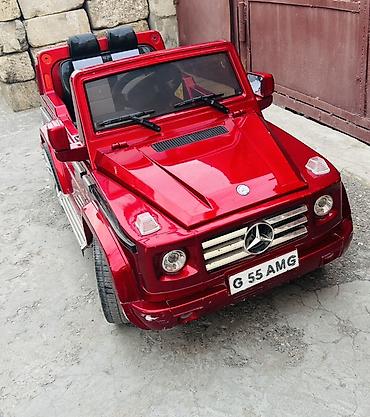 Детский мир: Uşaq üçün elektrikli maşın – G-class üslubunda, qırmızı metalik rəng — 5