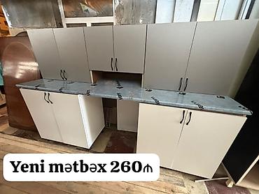 Mətbəx mebeli dəsti - Ölçü: 225 sm - Üst və alt dolablardan ibarət