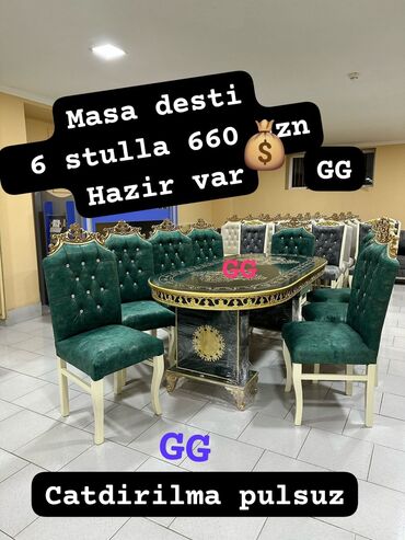 Yataq otağı dəstləri: Yeni, 6 stul