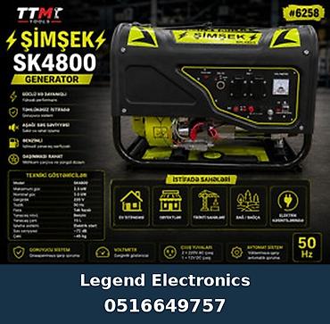 torf satilir: Elan başlığı: Benzin generatoru Şimşek SK4800, 3.5 kVt Elan mətni — 1