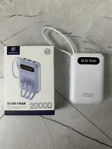 hoco y108: Внешний аккумулятор Cafele 20000 mAh с встроенными кабелями и дисплеем — 1