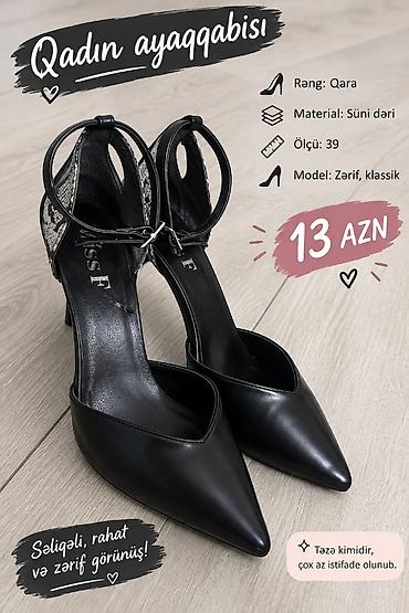 Tuflilər: Qadın ayaqqabısı – zərif, klassik model - Dizayn: İti burun, açıq yan — 1