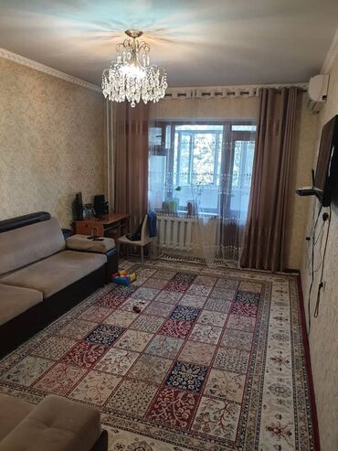 3 х комнатные квартиры в бишкеке в Кыргызстан | Долгосрочная аренда квартир: 2 комнаты, 64 м², 106 серия, 5 этаж, Свежий ремонт, Центральное отопление