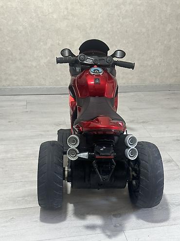 детский мотоцикл каталка: Uşaq üçün elektrik motosiklet Qırmızı rəngli, sport üslubda — 3