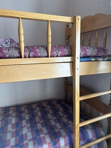 İkimərtəbəli uşaq çarpayıları: Oğlan və qız üçün, Yeni, Çarpayı, Matrassız, Siyirməsiz, Taxta — 2