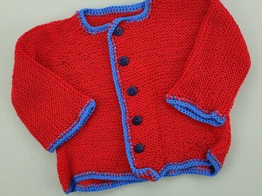 sweterek czerwony: Kardigan, 0-3 m, stan - Bardzo dobry