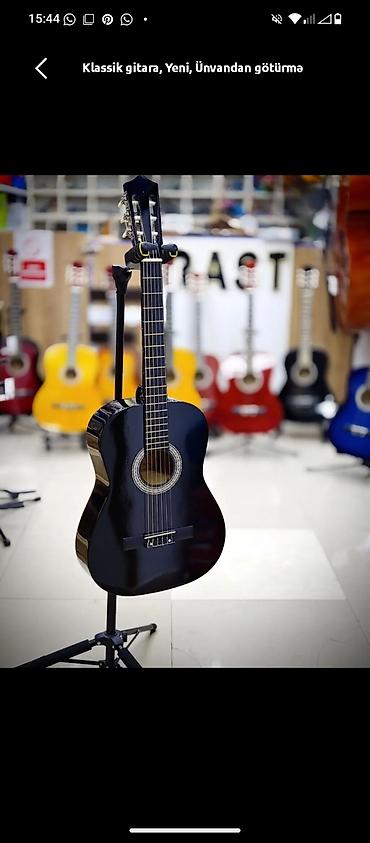 gitara satisi: Klassik gitar – qara rəng, tam ölçü (4/4). - 6 nylon sim, yeni — 1