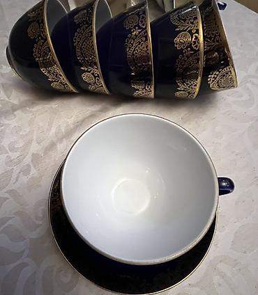 tefal caydan: Çay dəsti, rəng - Göy, Farfor, 6 nəfərlik — 2