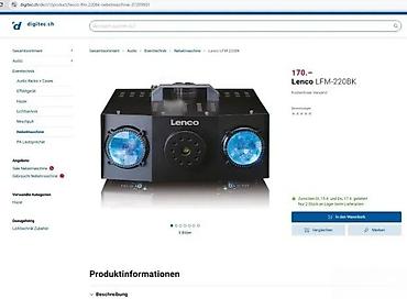 Ostali kućni aparati: Lenco multifunkcionalna mašina za efekte – dim + svetlosni show - 2 u — 5
