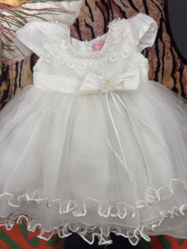платья для девочек бишкек: Балдар көйнөгү, түсү - Ак, Колдонулган