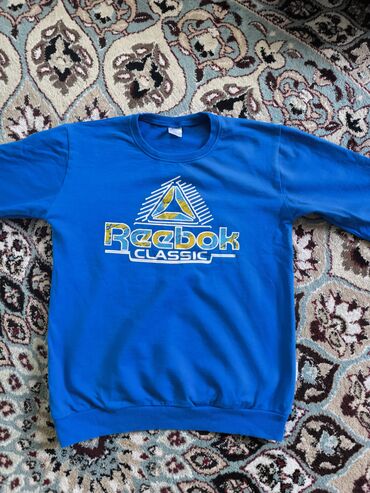 кроссовки ребок: Мужская толстовка, M (EU 38), Reebok, Б/у, цвет - Синий, Самовывоз
