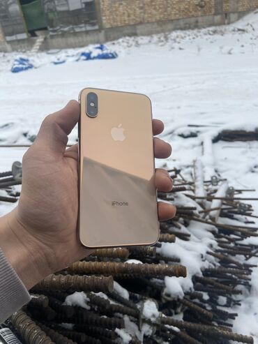 iphone 10 телефон: IPhone Xs, Б/у, 64 ГБ, Золотой, Зарядное устройство, Чехол, 78 %