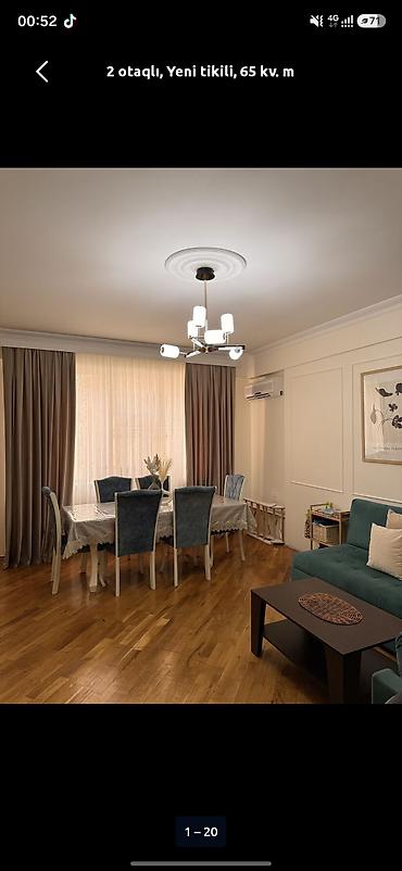 zamin əmlak: 2 otaqlı mənzil – Yeni tikili, 65 kv.m Çoxh super evimiz var.✅️ 2 — 1
