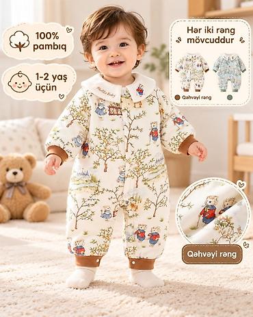 uzun bot: Uşaq kombinezonu – 100% pambıq - Material: tamamilə 100% pambıq — 4