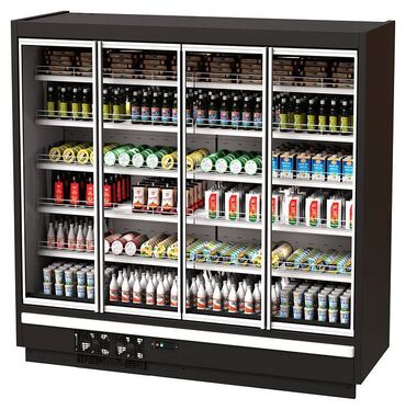 Промышленные холодильники и комплектующие: Горка холодильная KIFATO ПРАГА 2500 (встроенный агрегат, распашные
