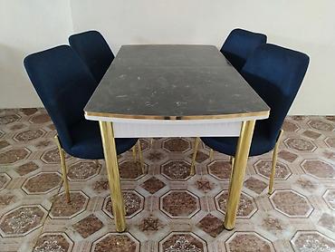 Masa və oturacaq dəstləri: 🇹🇷Türk istehsalı Möhtəşəm ✨✨ Kuxna üçün stol stul dəsti 4 stul 1 — 7