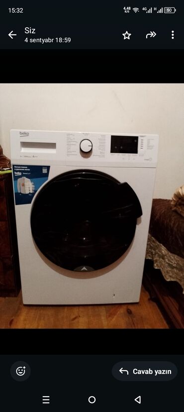 Paltaryuyan maşınlar: Paltaryuyan maşın Beko, 8 kq, Avtomat, Qurutmasız