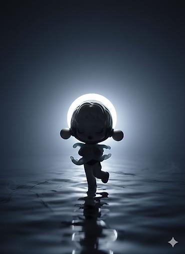 pop mart: Фигурка из серии Pop Mart Skullpanda The Sound - The pensiveness — 1