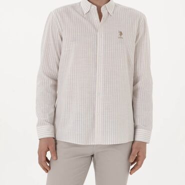 Мужская рубашка, U.S. Polo Assn, XL (EU 42), цвет - Белый