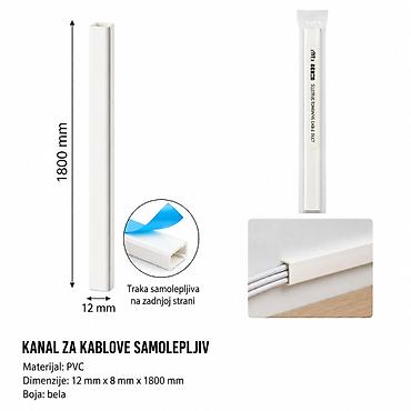 Electrical Materials: KMT Žičani kanali sa plavom trakom 2385604 Samolepljivi kanal za — 1