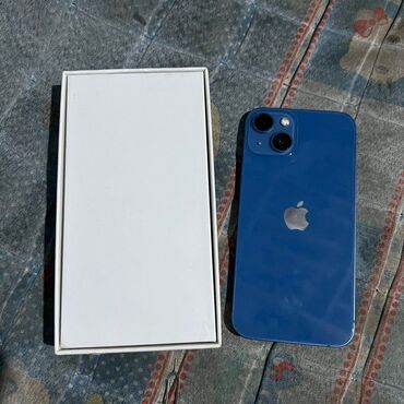 Apple iPhone: IPhone 13, 128 GB, Mavi, Face ID, Sənədlərlə, Zəmanət