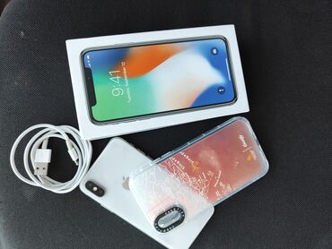 iphone ucun flash kart: IPhone X, 64 ГБ, Белый