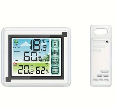 Mismarlar, şuruplar: Termo-hiqrometr. Sensorlu ekran. Temperatur və rütubət monitoru