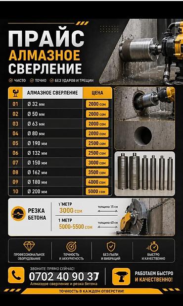 бурение бетона цена: Алмазное сверление и резка бетона Услуги: - Алмазное сверление — 3