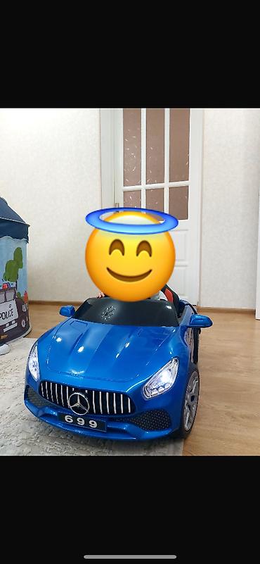 Uşaq üçün elektrik maşınları: Uşaq üçün elektrikli minik maşını – Mercedes üslubunda, mavi rəng — 1