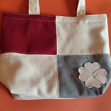 Torbe: Platnena tote torba – patchwork dizajn - Ručno šivena torba od — 8