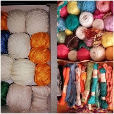 вязаное одеяло: Мулине для вышивания, пряжа Ирис для вязания