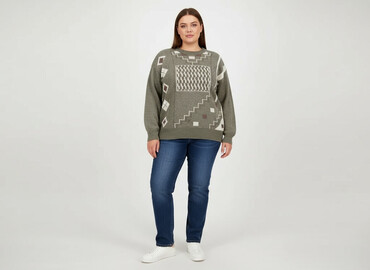 sweter z kwadratów: Светр жіночий, розмір 4XL
