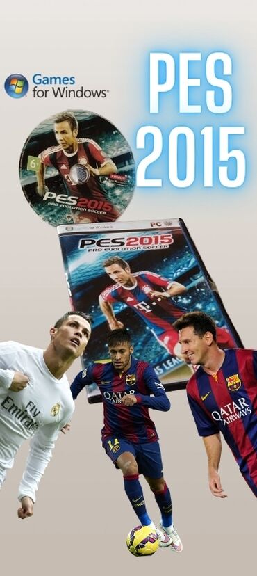 Oyun diskləri və kartricləri: PES 2015 OYUN DİSKİ Yanlız Kompyuterlər Üçün YENİ