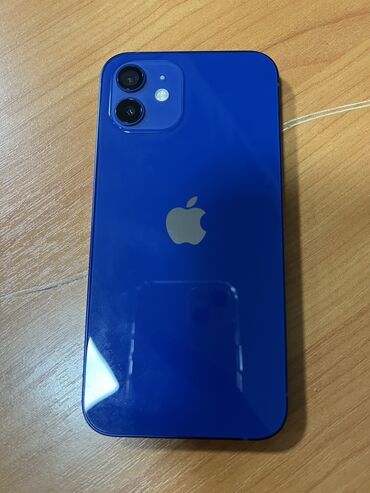 простые телефоны: IPhone 12, Колдонулган, 128 ГБ, Көгүлтүр, Коргоочу айнек, Каптама, 88 %