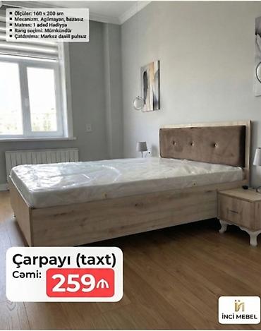 ev stolu: Yeni, İkinəfərlik çarpayı, Bazasız, Matras ilə, Siyirməsiz, Azərbaycan — 1