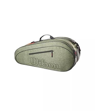wilson: Wilson Team 6 pack Tennis Bag Heather green Профессиональная теннисная — 3