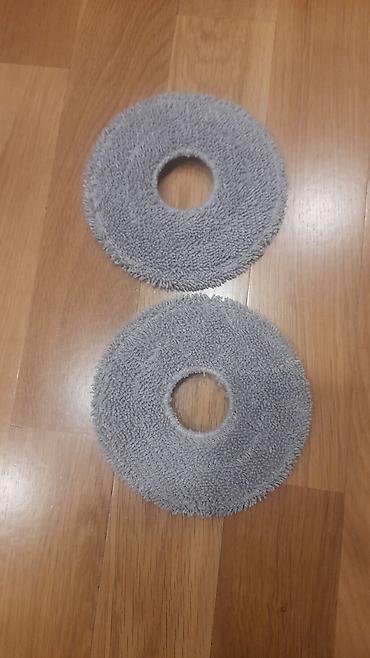 Şvabra, mop: Mikrofiber dairəvi mop başlıqları (2 ədəd) - Rəng: boz - Forma — 1