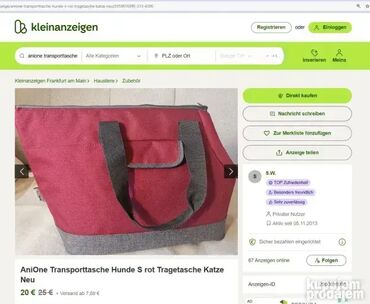 Oprema za kućne ljubimce: *** AKCIJA *** #2268 Kvalitetna torba za nošenje pasa ili mačaka; — 7