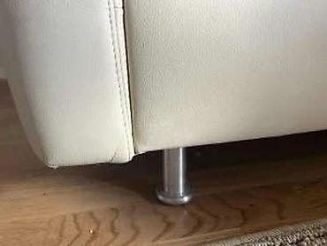 Ugaone garniture: Ugaona garnitura od prave kože – bež/ekru boja - Moderan L-oblik sa — 11