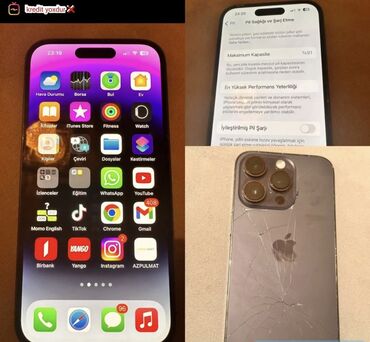 iphone 14 satışı: IPhone 14 Pro, 128 ГБ, Space Gray, Отпечаток пальца, Беспроводная зарядка, Face ID