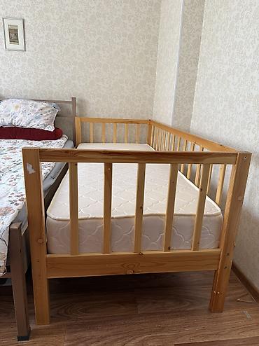 пользовались: Односпальная кровать, Б/у, С матрасом, длина - 195 см — 3