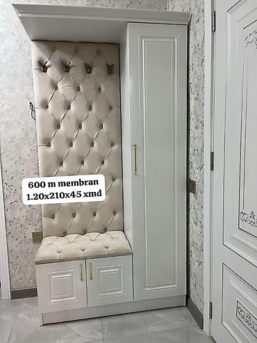 şkaf ucuz: Membran dəhliz dolabı və oturacaqlı asılqan - Material: membran MDF - — 1