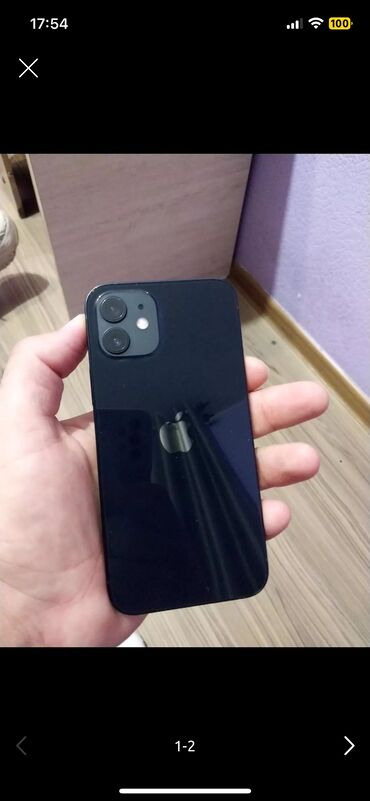 телефон сайтам кара балта: IPhone 12, Б/у, 128 ГБ, Черный, Защитное стекло, Чехол, 82 %