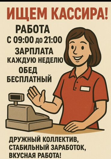 работу отк: Ищем кассира для работы с 09:00 до 21:00. Предлагается еженедельная