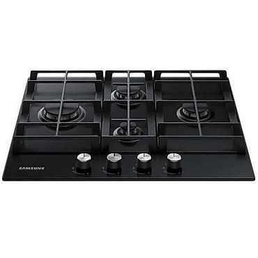 wok: Газовая печь, Samsung, Новый, Встраиваемая, цвет - Черный, Рассрочка — 6