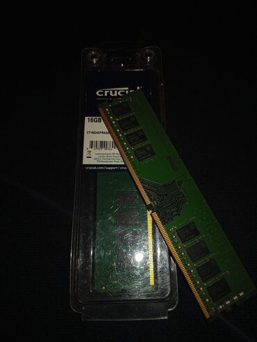 aux kondisioner 45 kv qiymeti: Operativ yaddaş (RAM) Crucial, 16 GB, 3200 Mhz, DDR4, PC üçün, İşlənmiş