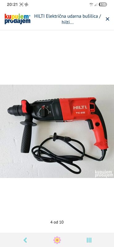 Ostalo: Prodajem novu i kvalitetnu električnu bušilicu / hilti marke HILTI na lalafo.rs — 8 Ostalo: Prodajem novu i kvalitetnu električnu bušilicu / hilti marke HILTI — 8